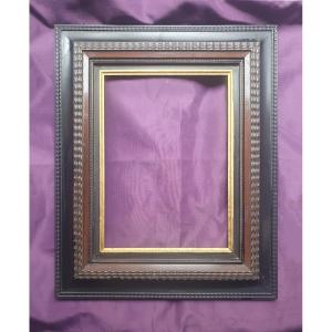 Renaissance Style Frame In Blackened Wood 20th Century (c23 0007)