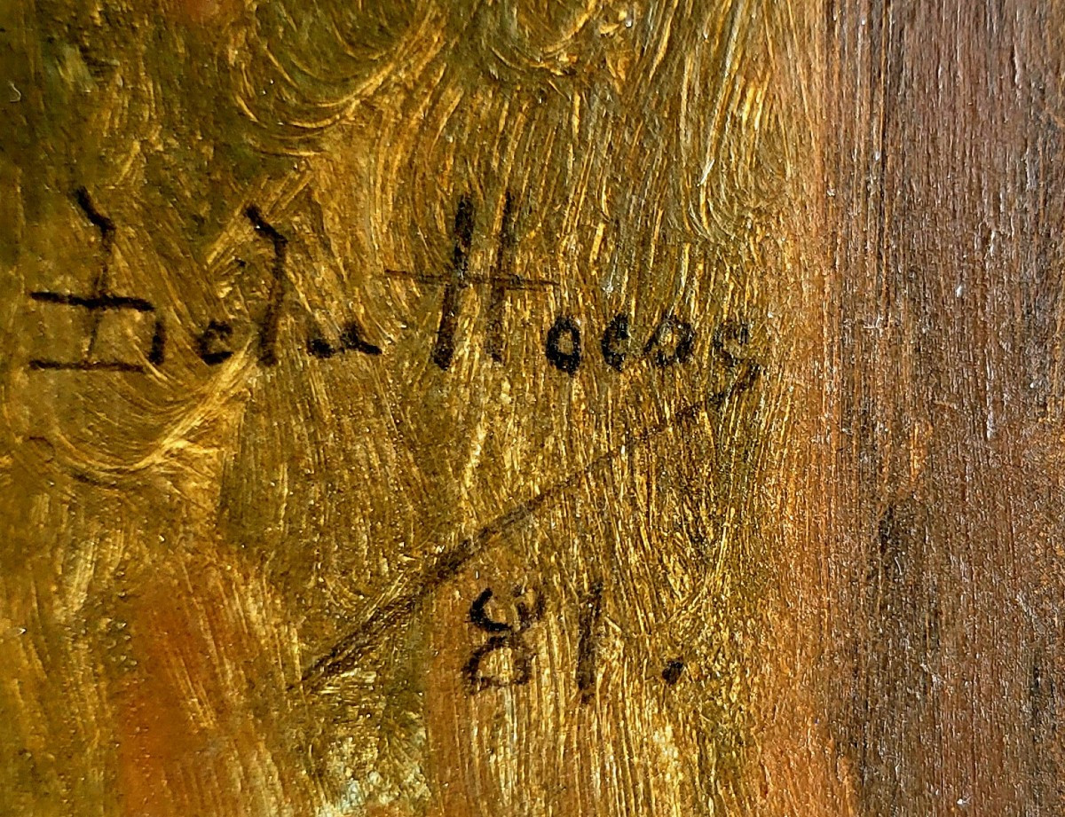 La Fumeuse dans l'atelier  Jean de la Hoese (1846–1917)-photo-2