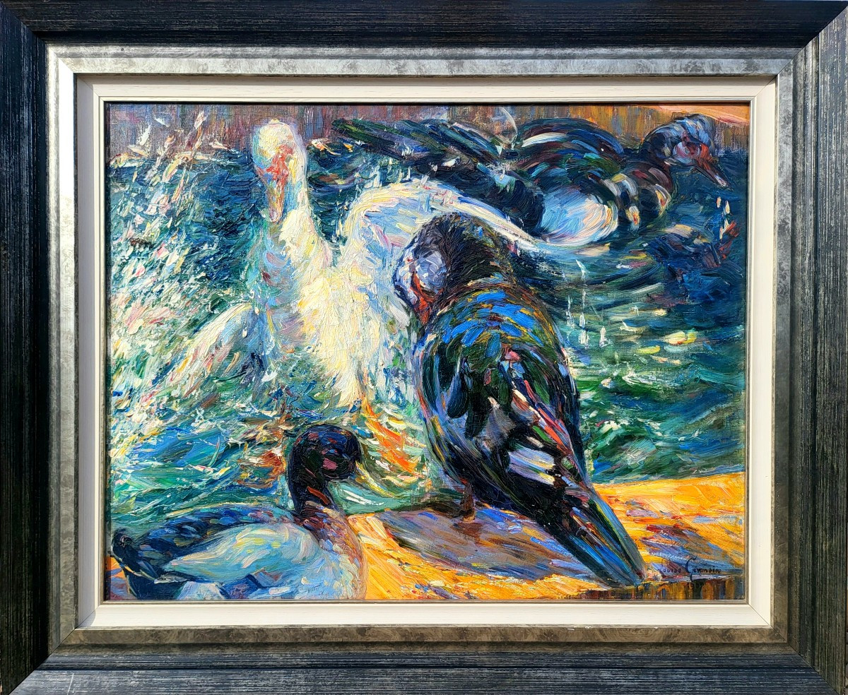 Les oies-Louise Germain (Gap, 22 avril 1874 - Aix-en-Provence, 13 octobre 1939 )-photo-2