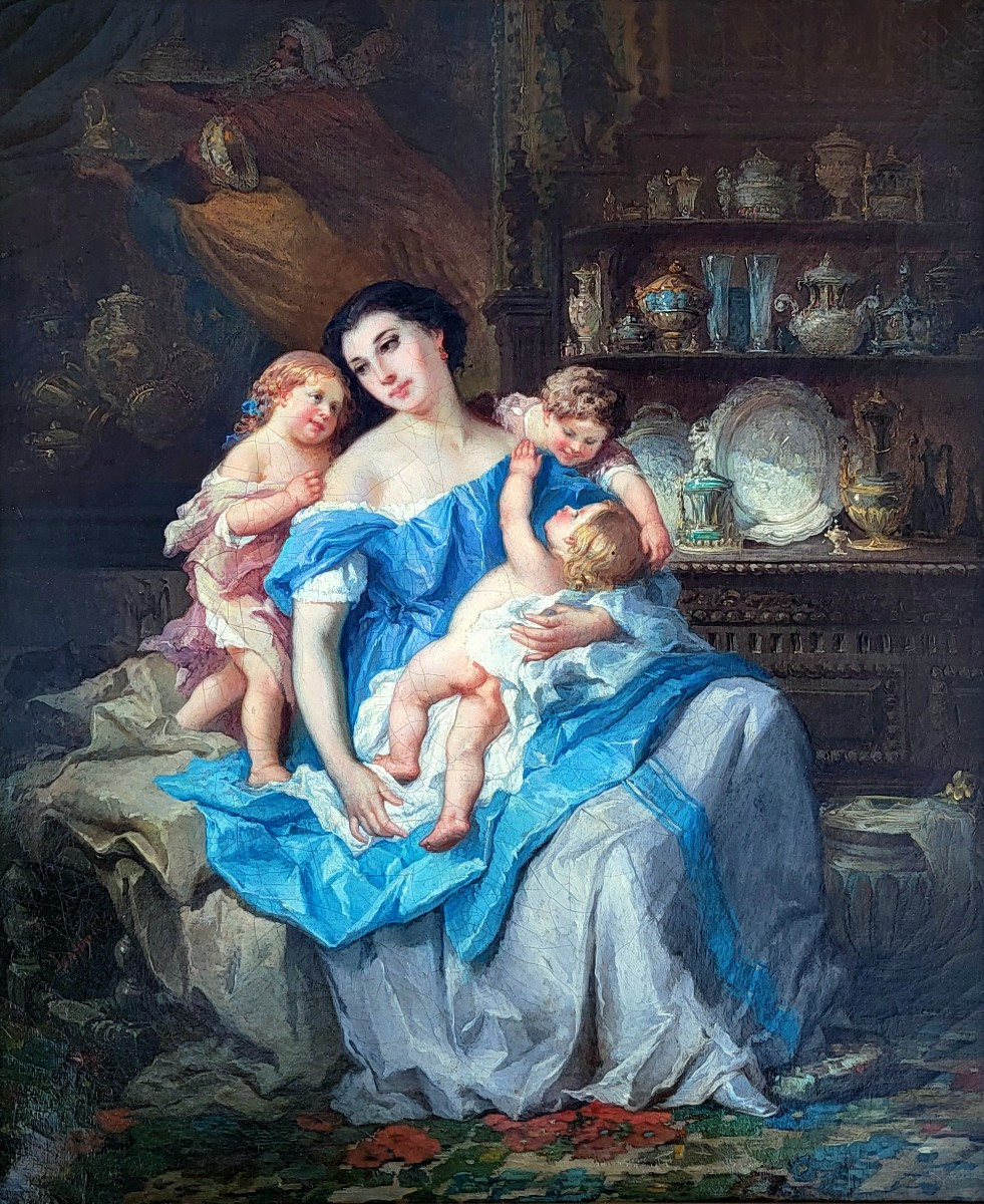 La fratrie par François-Louis Lanfant de Metz (1814-1892)