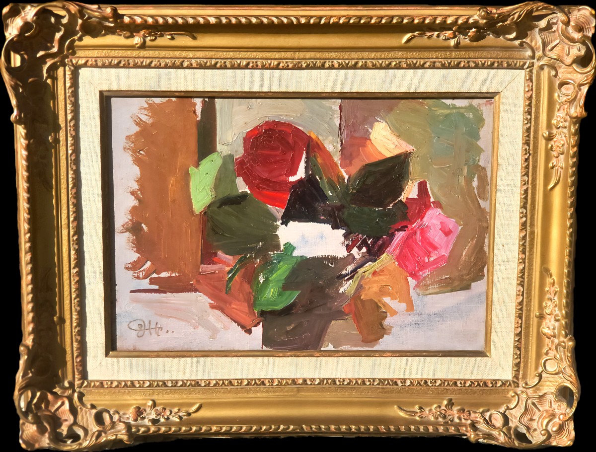 Bouquet de Roses par Joseph Delattre (1858-1912)-photo-2
