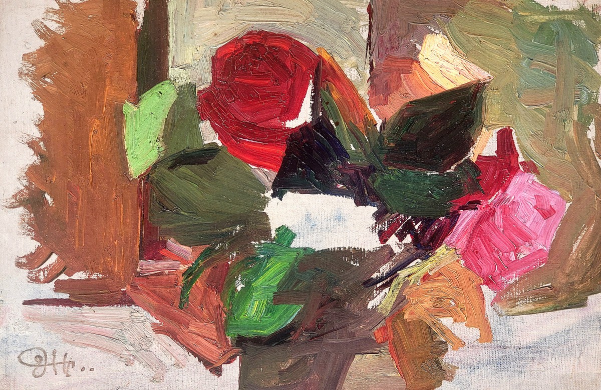 Bouquet de Roses par Joseph Delattre (1858-1912)