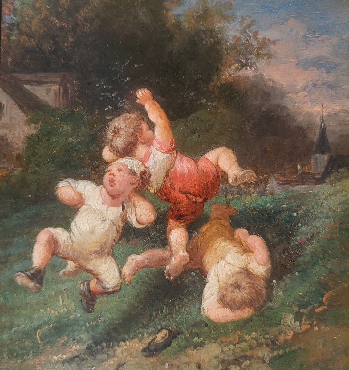 Carefree Childhood By François-louis Lanfant De Metz (1814-1892)