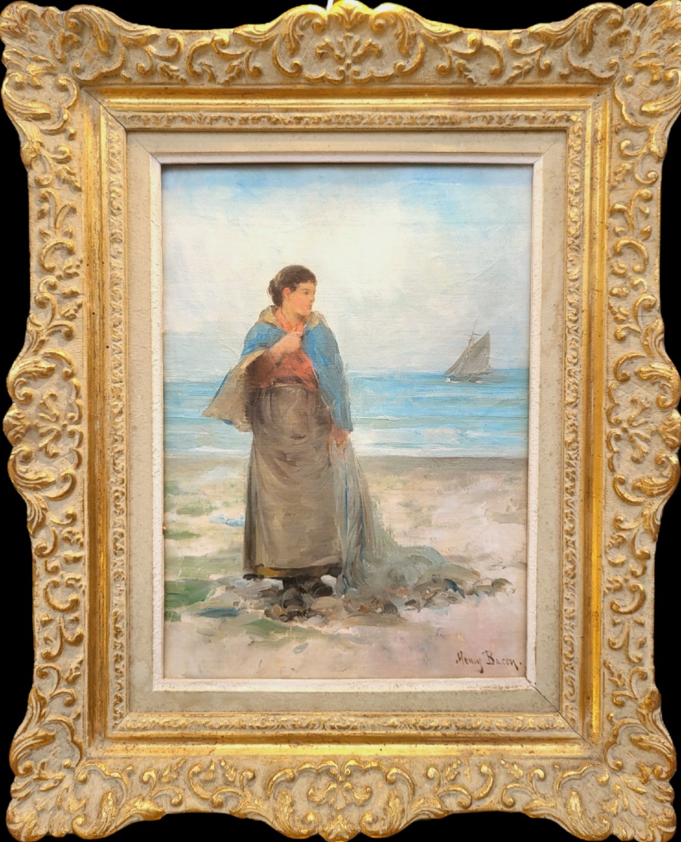 Waiting For The Return By Henry Bacon (1839-1912)-photo-2