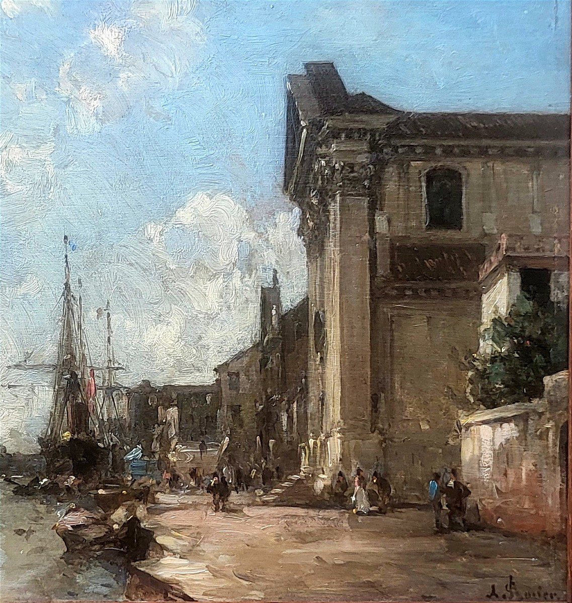 Venice In Winter By Amédée Rosier (1831 - 1898)-photo-2