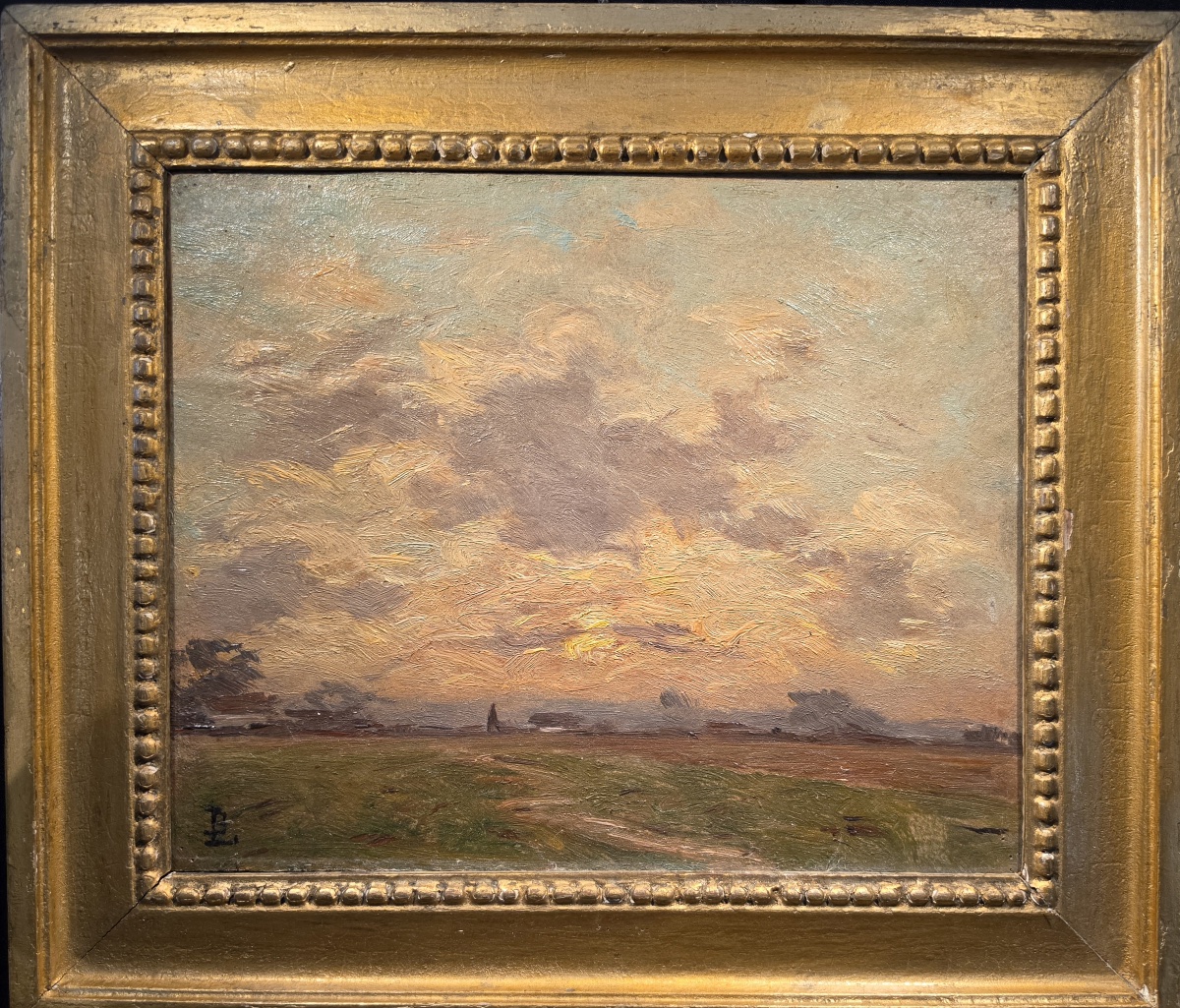 Sunset By Louis Braquaval (1854-1919)