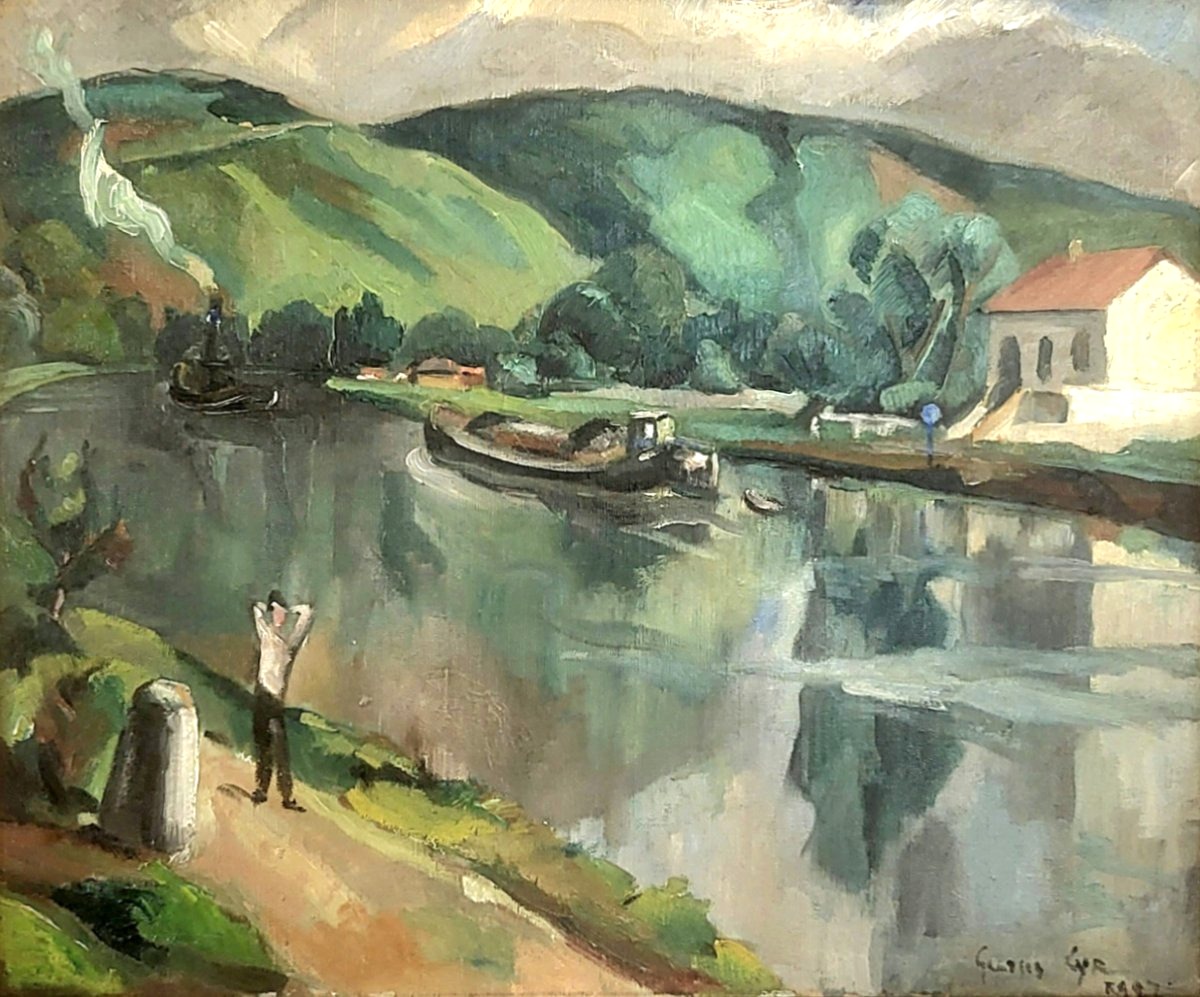 The Seine At Pitres By Georges Cyr (1880-1964)-photo-2