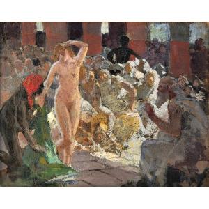 Le Marché Aux Esclaves (Henri Paul Royer 1869-1938)
