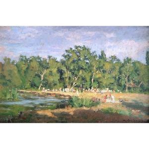  Pique-Nique à Pierrefitte/Sauldre (Charles Martin Sauvaigo 1881-1970)