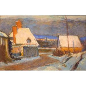 Le village du bec Hellouin Georges Bradberry (1878-1959)