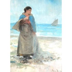 Waiting For The Return By Henry Bacon (1839-1912)