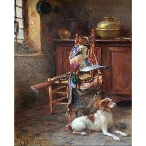 Retour de Chasse par René Louis CHRÉTIEN (1867-1945)
