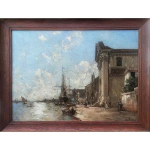 Venice In Winter By Amédée Rosier (1831 - 1898)