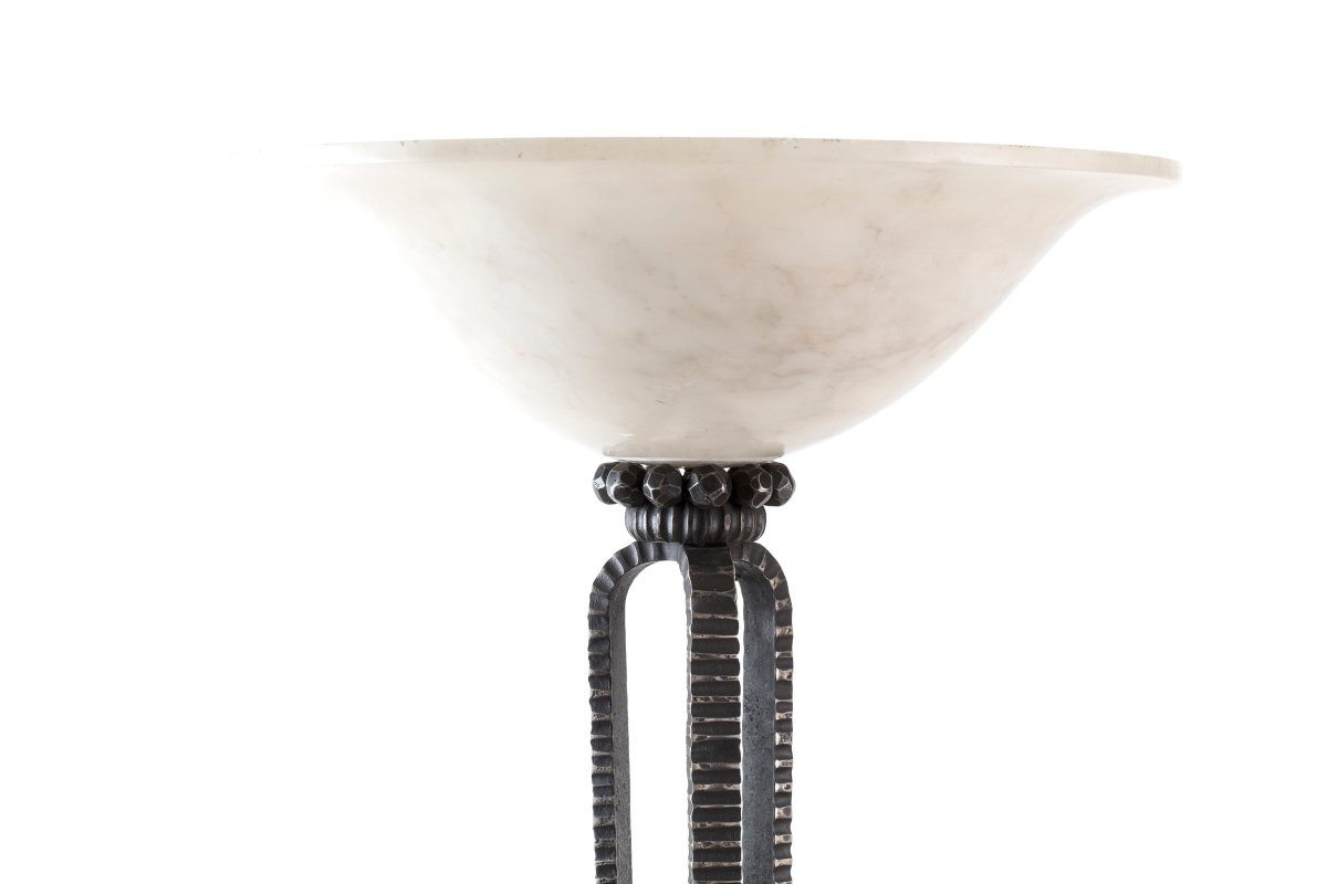 Superb Art Deco Floor Lamp By Edgar Brandt-photo-2
