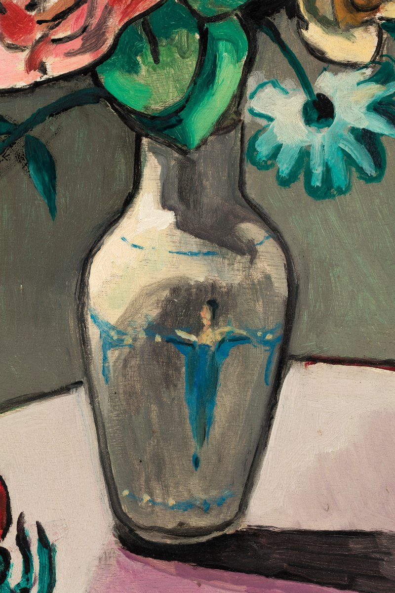 " Bouquet aux anémones" par André Verdilhan ( 1881- 1963 )-photo-2