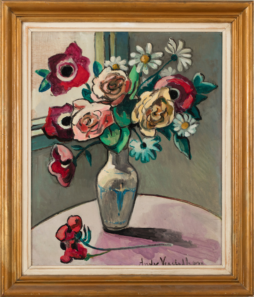 " Bouquet aux anémones" par André Verdilhan ( 1881- 1963 )