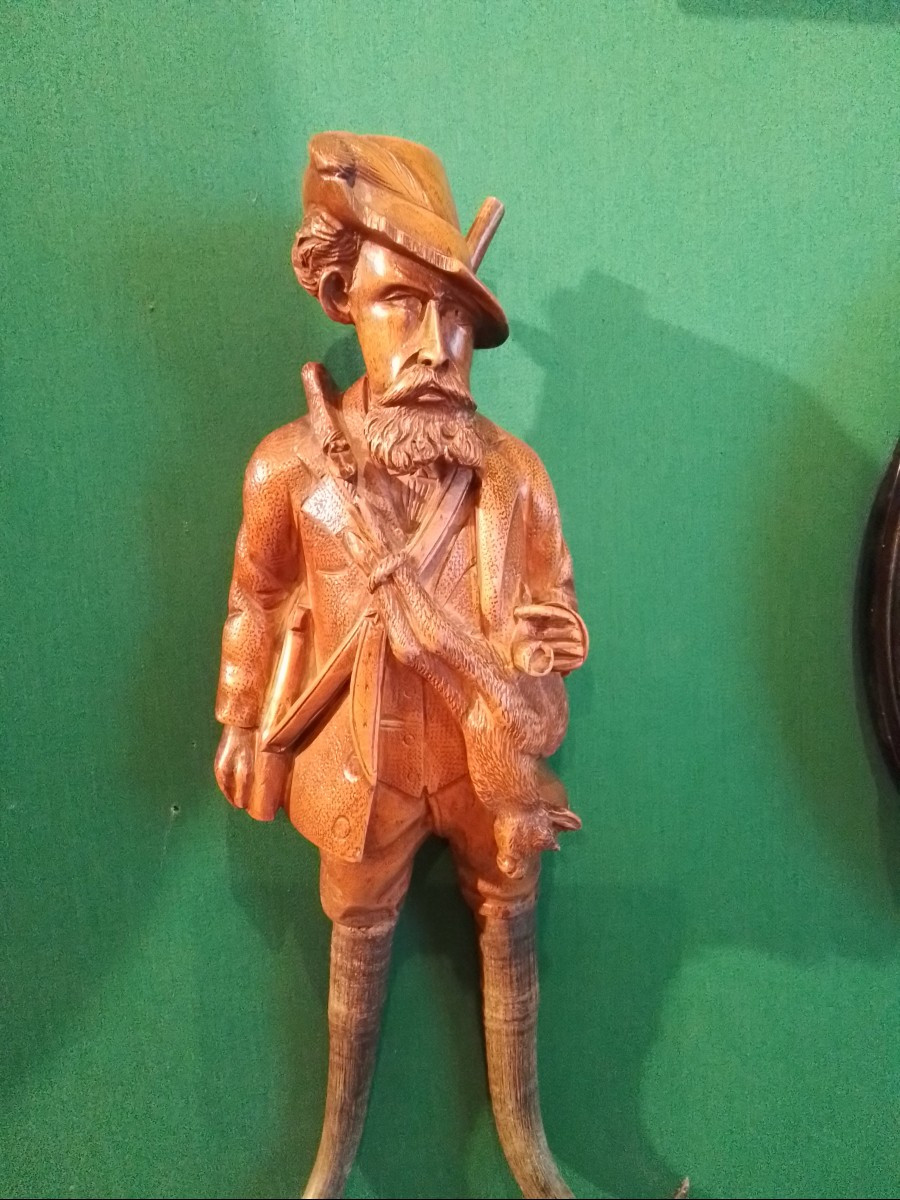 Forêt  Noire Grand Porte Chapeau "au Chasseur" Fin Du 19e Siecle-photo-2
