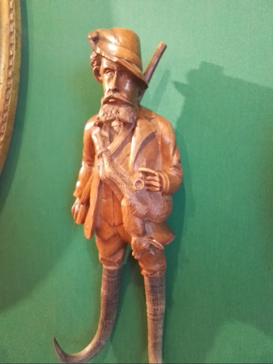 Forêt  Noire Grand Porte Chapeau "au Chasseur" Fin Du 19e Siecle-photo-3