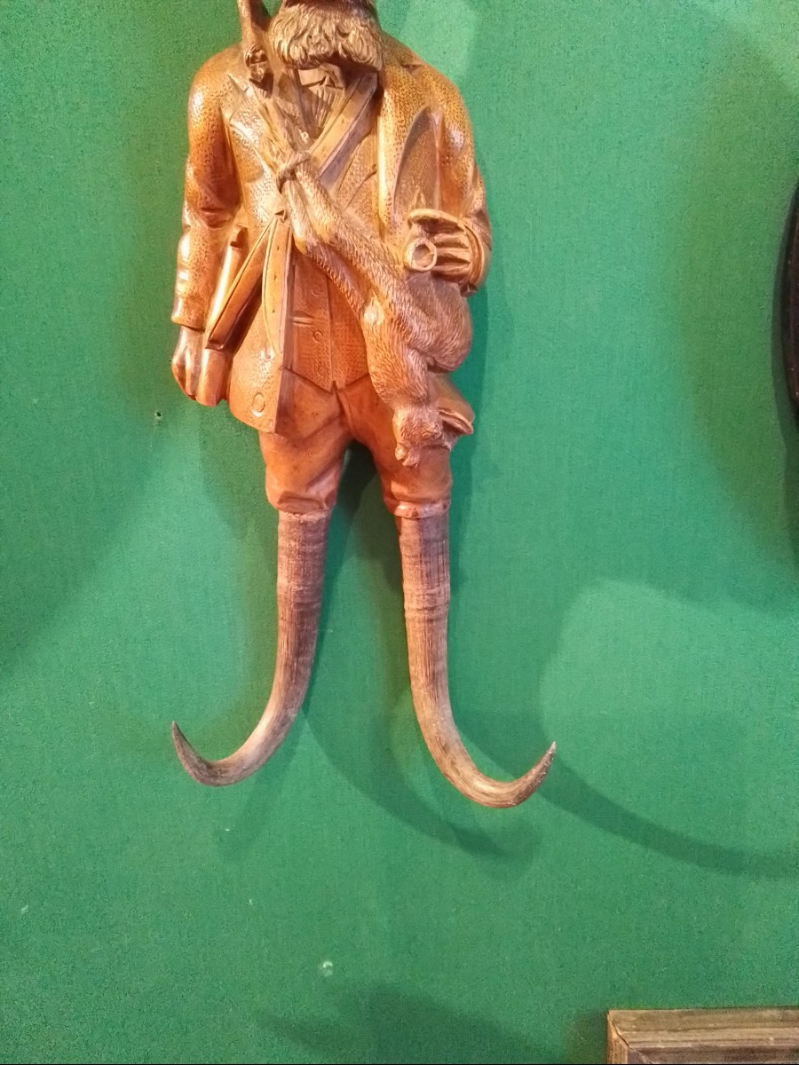 Forêt  Noire Grand Porte Chapeau "au Chasseur" Fin Du 19e Siecle-photo-4