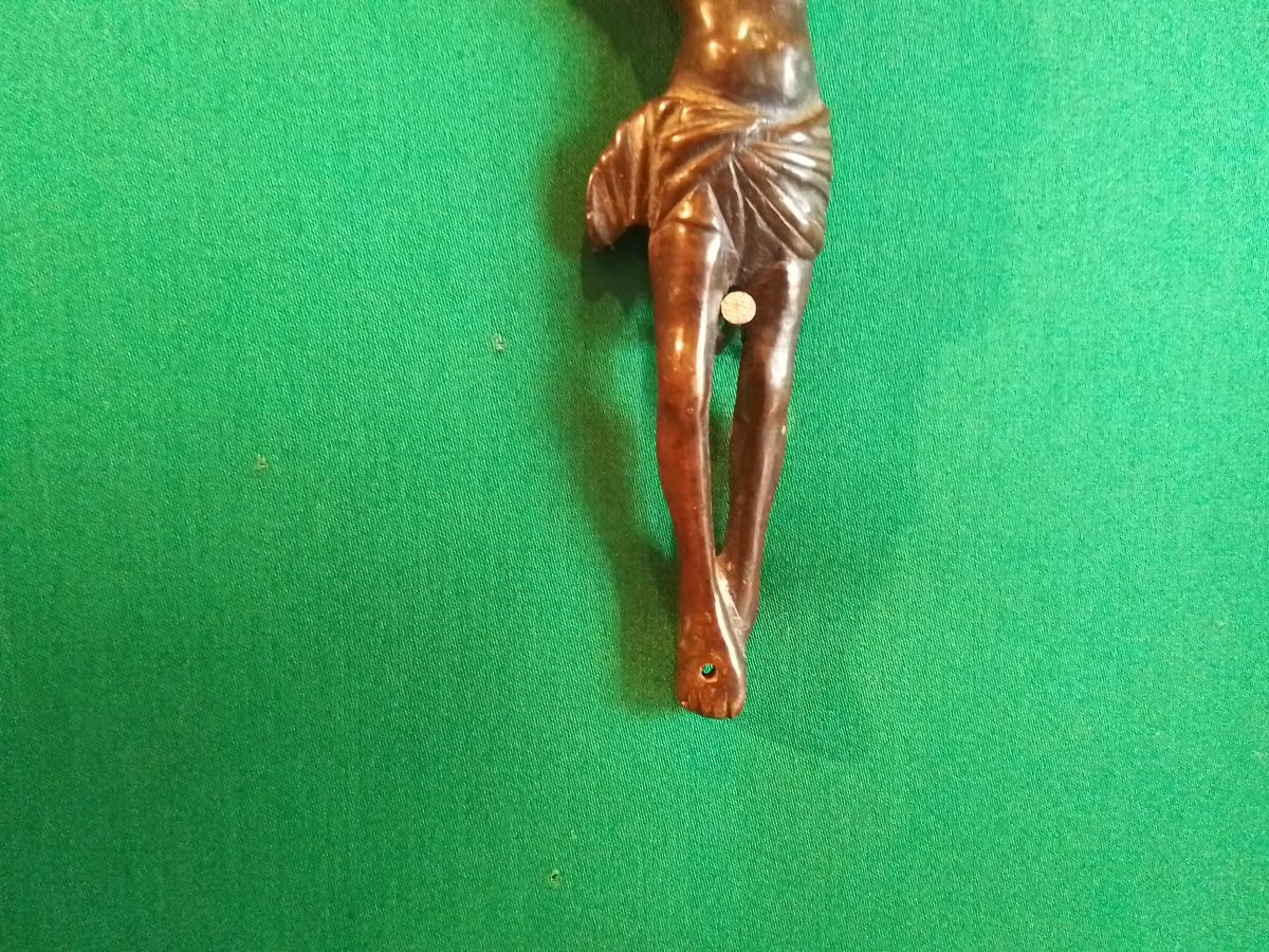 Rare christ  en croix en bronze France vers 1450 -1500  -photo-4