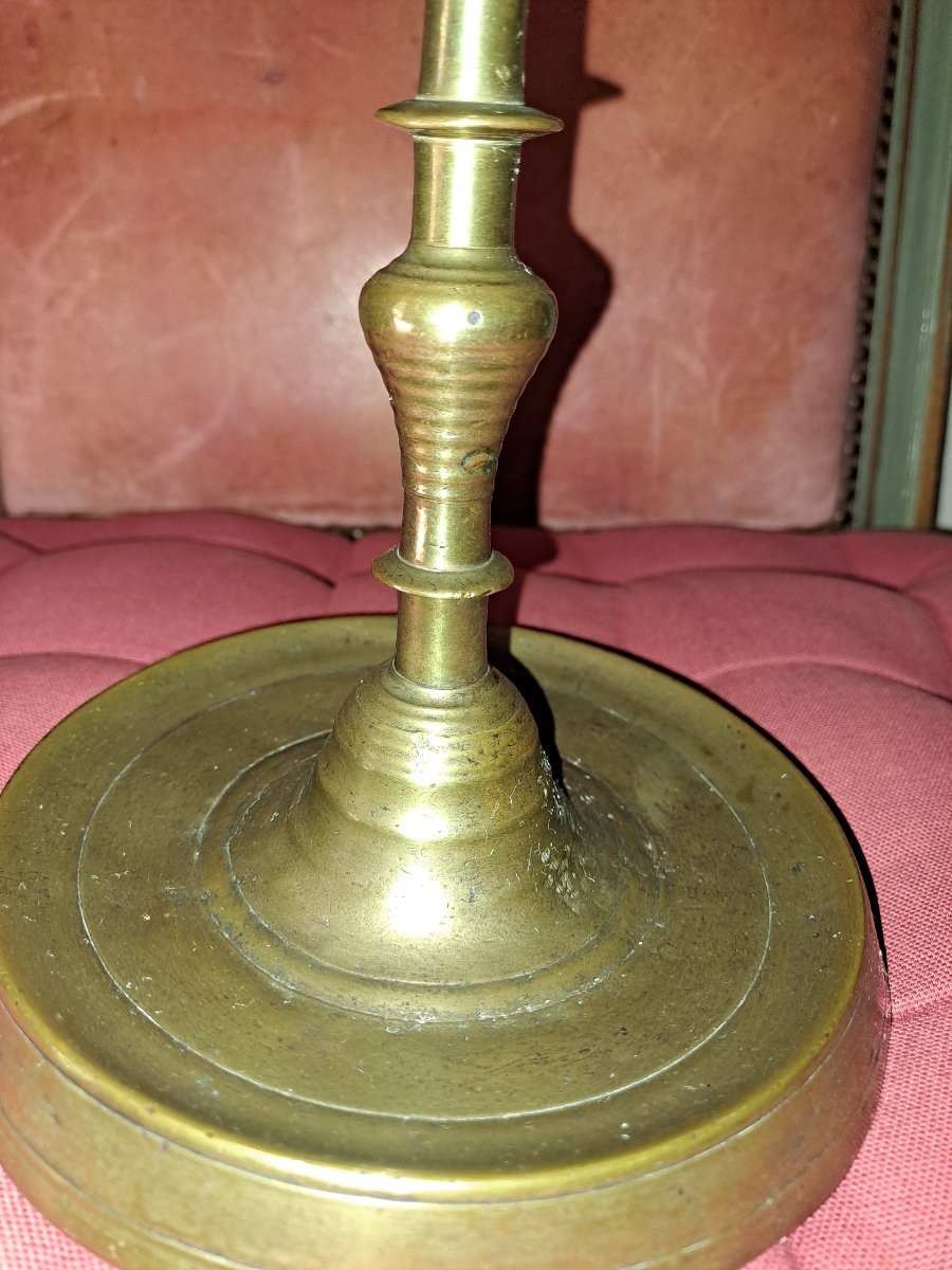 Rare bougeoir bronze époque  gothique-photo-3