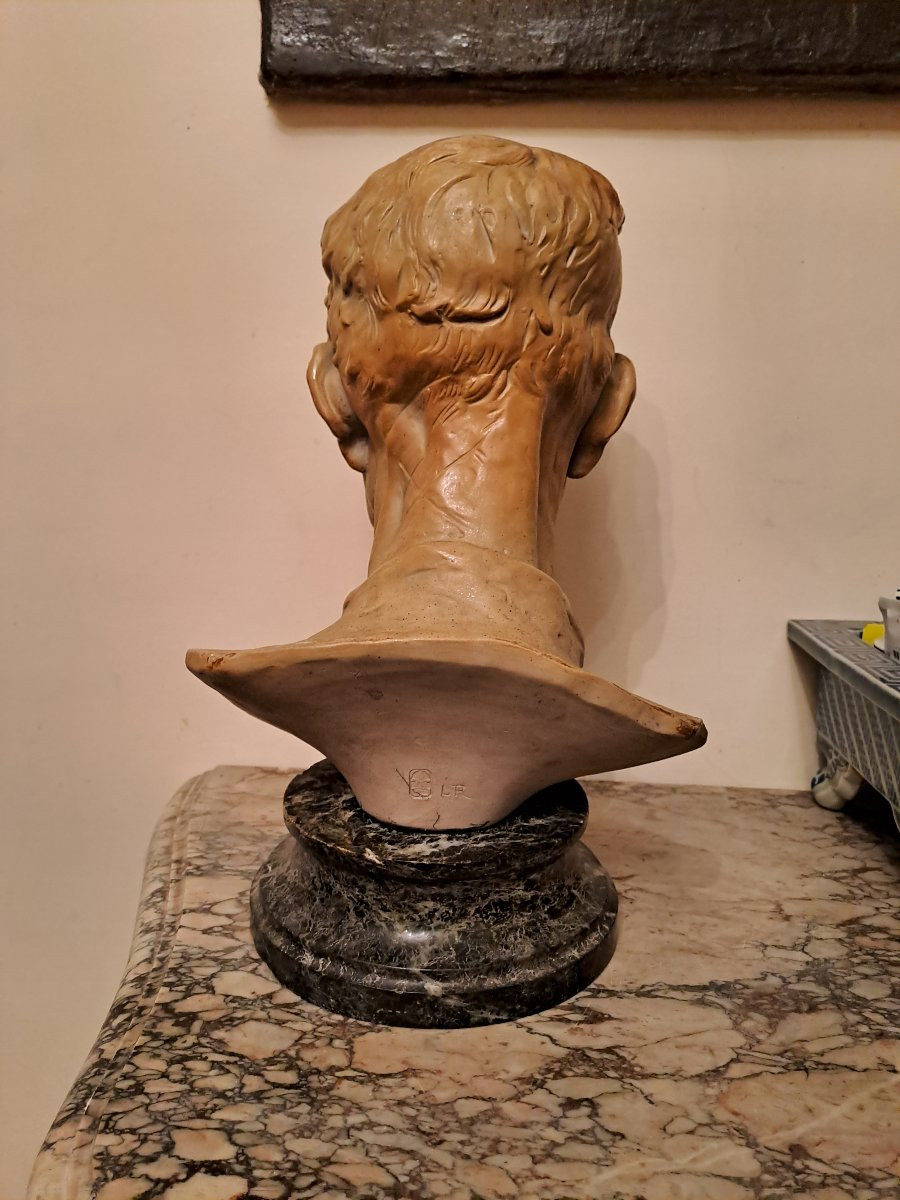 Dalou Aime Jules, Bust Of A Peasant, Sèvres National Manufactory-photo-4