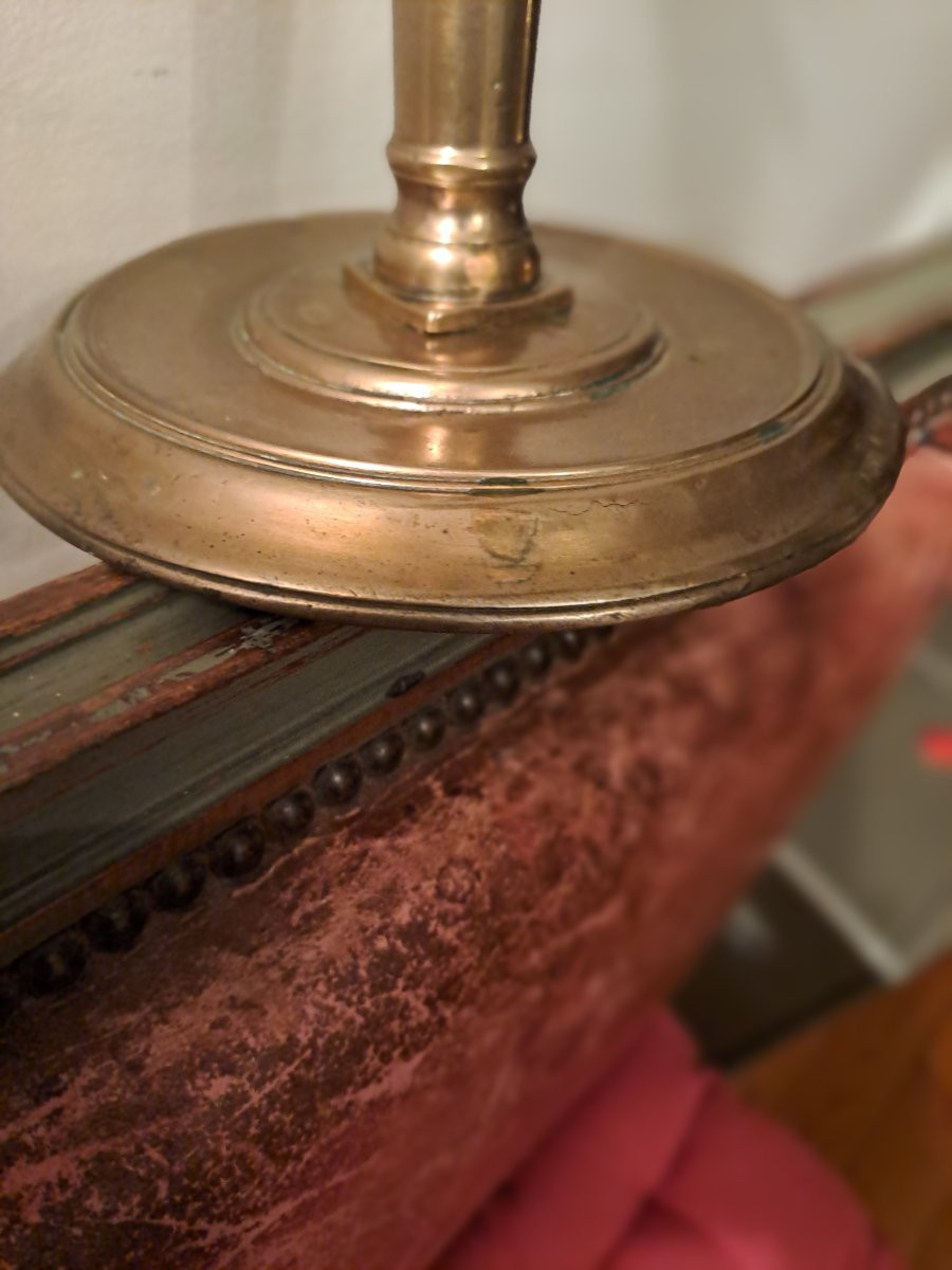 Bougeoir  en bronze  époque  Henri II  large base époque 16e siecle -photo-3