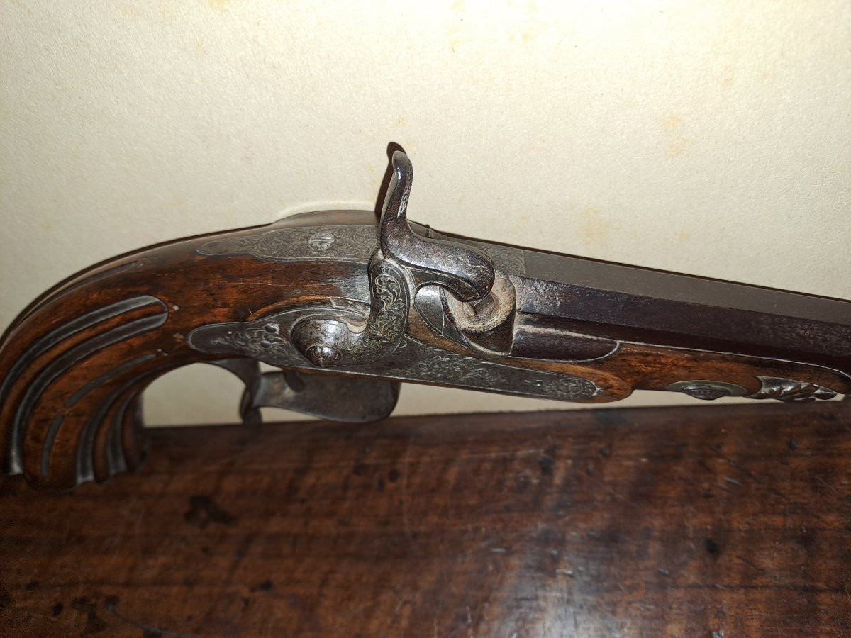 Pistolet  de tir a piston époque 19e siècle -photo-1