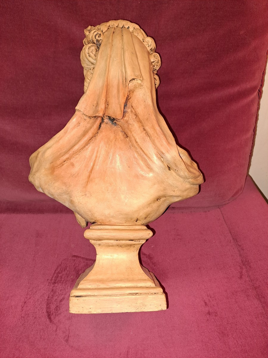 Mademoiselle Guimard (1743-1816) Terracotta Bust, Early 19th Century -photo-4