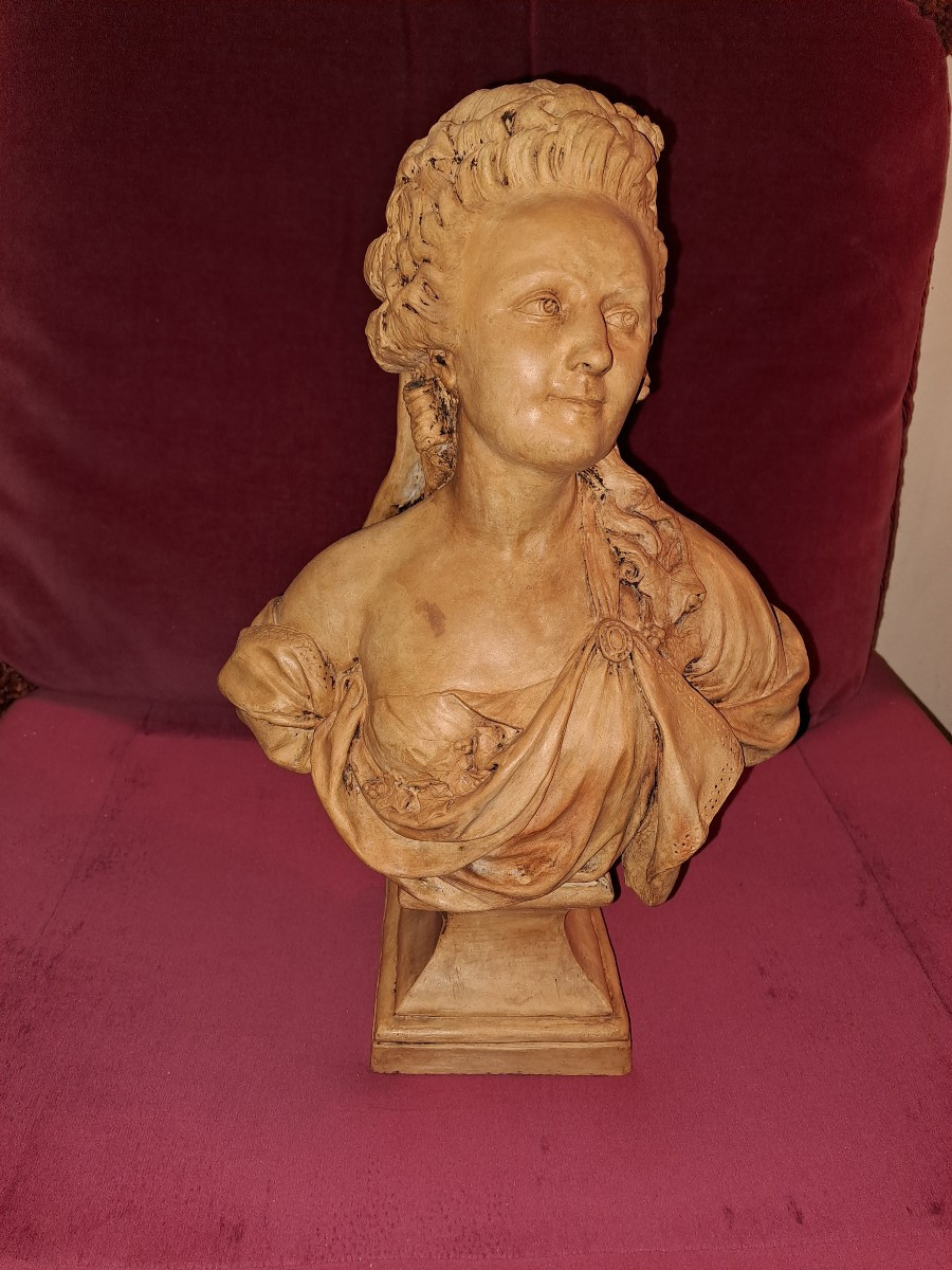Mademoiselle Guimard (1743-1816) Terracotta Bust, Early 19th Century 
