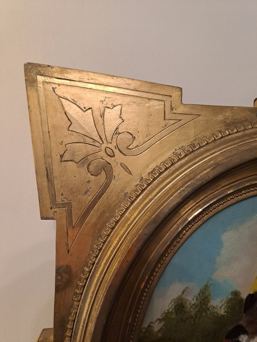 Pair Of Goldfinches At Nest Signed By Michelangelo Meucci Oil On Wood Panel 19th Century-photo-4