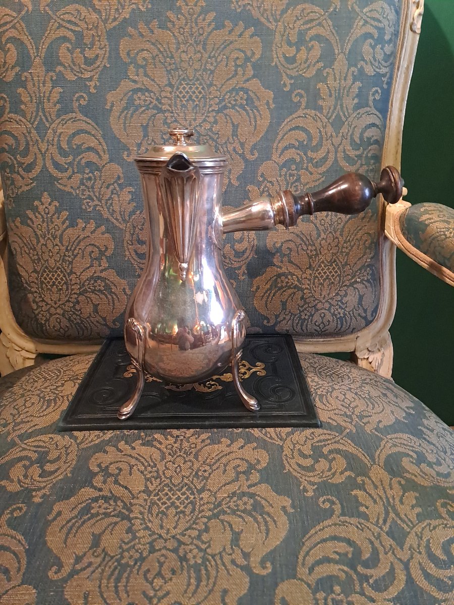 Important 18th-century Solid Silver Pitcher By René Pierre Ferrie, Paris