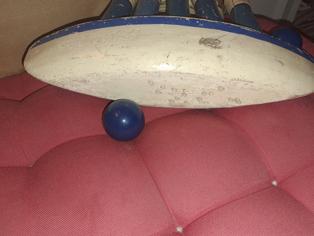 Jeu de quilles en bois marins début 20e siècle -photo-4