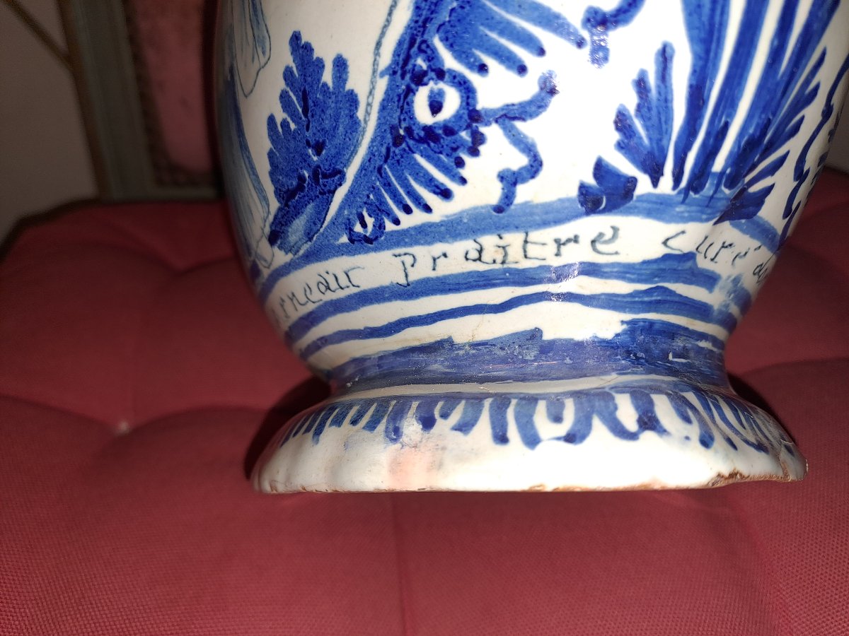 Rare Polychrome Nevers Flask-photo-3