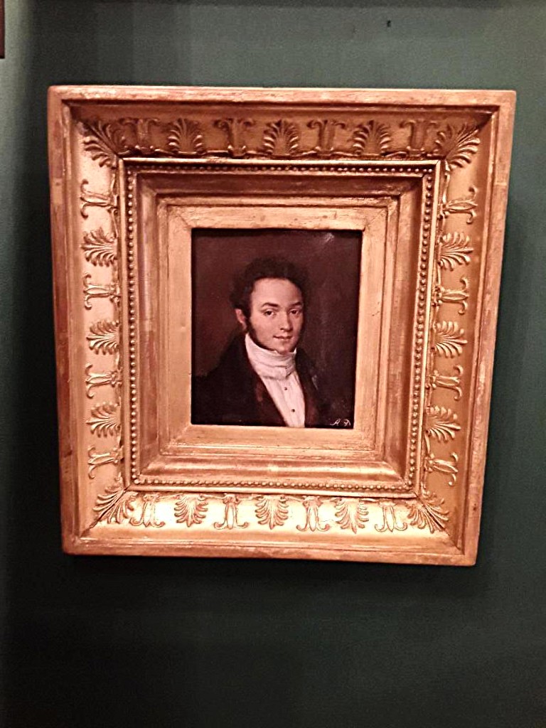 Deveria Achille Portrait Man Oil On Canvas