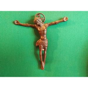 Rare christ  en croix en bronze France vers 1450 -1500  