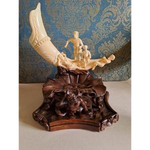 Museum !curiosity Warthog Horn Sculpture Germany Renaissance Style