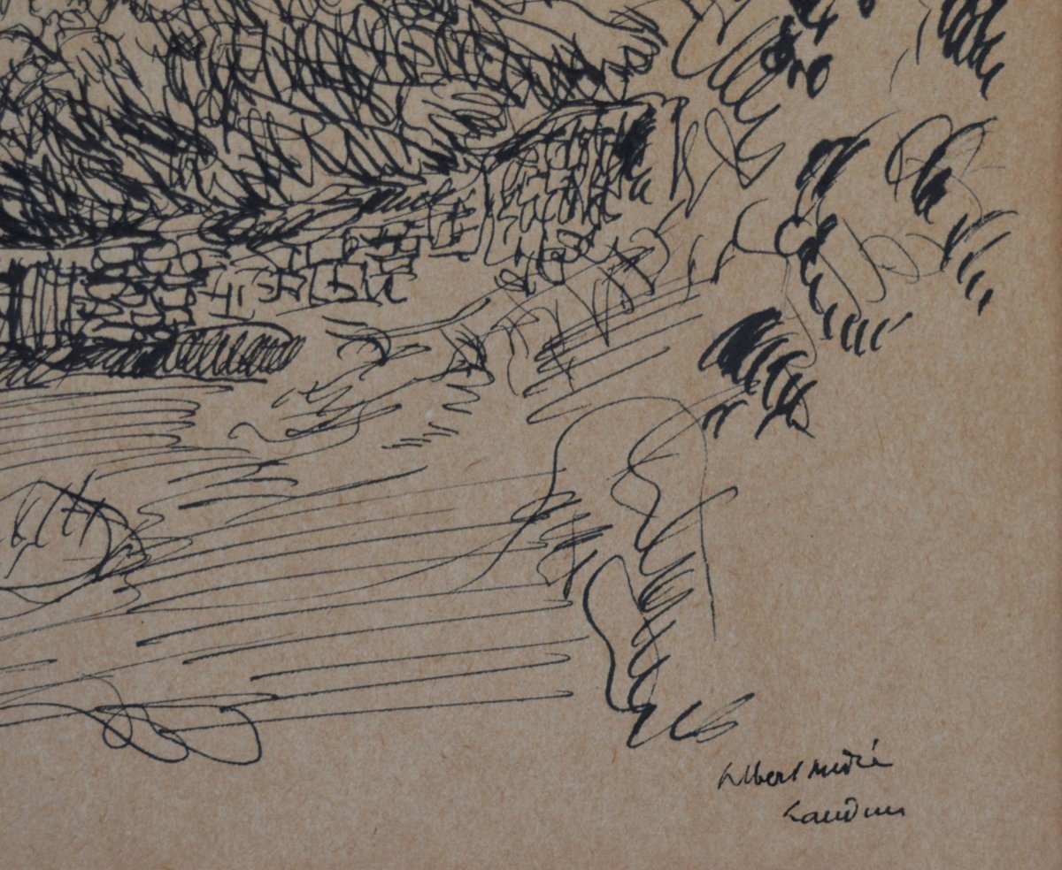 ANDRÉ Albert (1869-1954) « Vue de Laudun, Gard » Provence Renoir  Valtat Espagnat 
