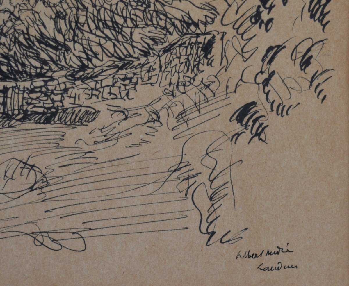 ANDRÉ Albert (1869-1954) « Vue de Laudun, Gard » Provence Renoir  Valtat Espagnat -photo-3