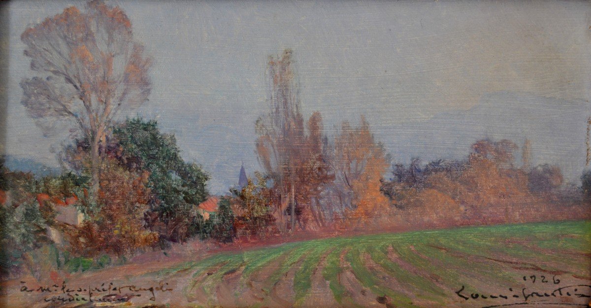 GAUTIER Louis (1855-1947)  "Vue des environs de Gardanne, 1926 " Aix en Provence France Cezanne