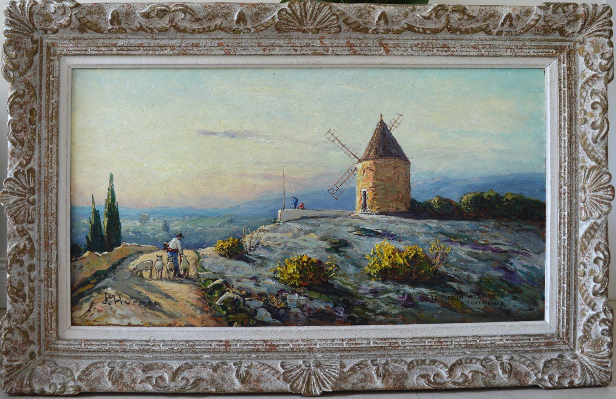 Hurard Joseph (1887-1956) "the Mill Of Daudet, Fontvieille" Provence Alpilles Avignon Vidal-photo-4