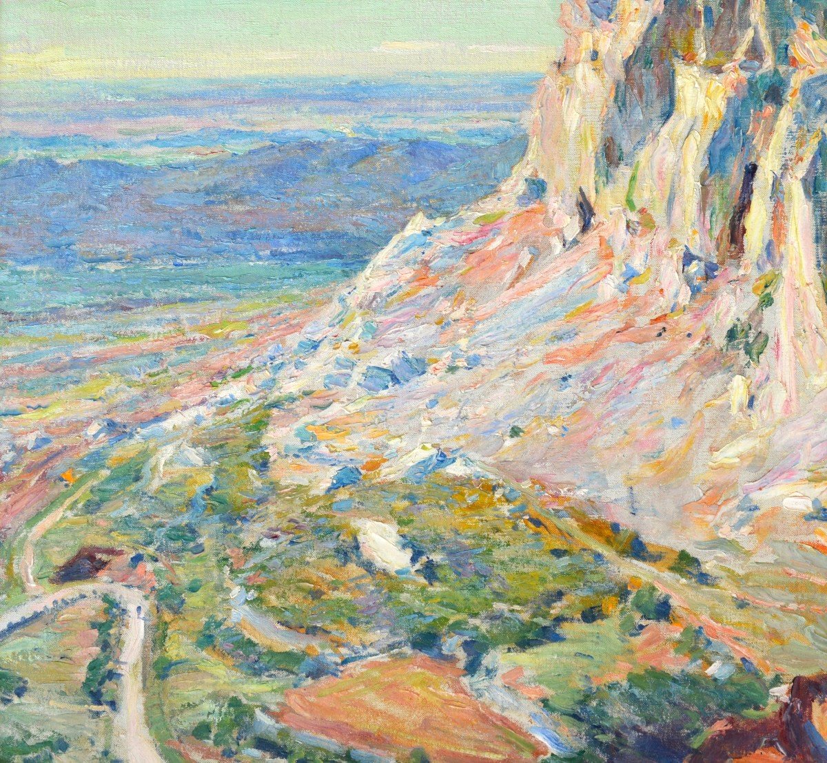 MONTAGNE Louis (1879-1960) "Les Baux de Provence" Alpilles Maussane Avignon Grivolas French-photo-3
