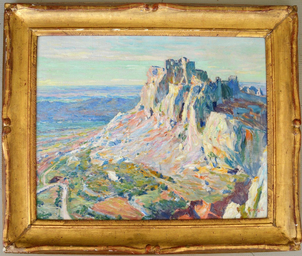 MONTAGNE Louis (1879-1960) "Les Baux de Provence" Alpilles Maussane Avignon Grivolas French-photo-1