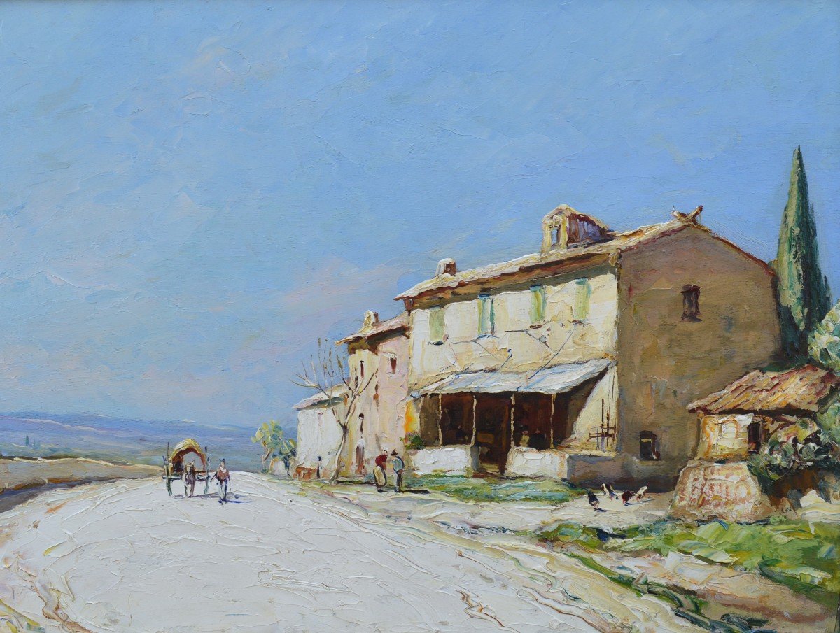 Hurard Joseph (1887-1956)"the Road From Avignon To Les Angles" Avignon Provence France Grivolas-photo-3