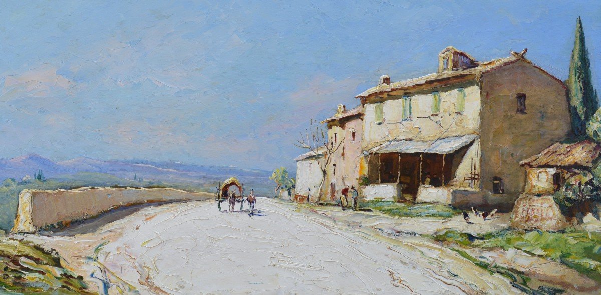 Hurard Joseph (1887-1956)"the Road From Avignon To Les Angles" Avignon Provence France Grivolas-photo-4