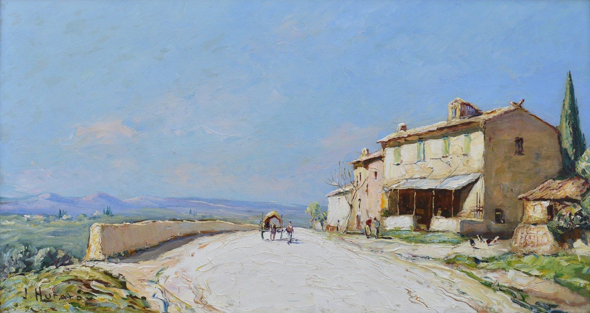 Hurard Joseph (1887-1956)"the Road From Avignon To Les Angles" Avignon Provence France Grivolas