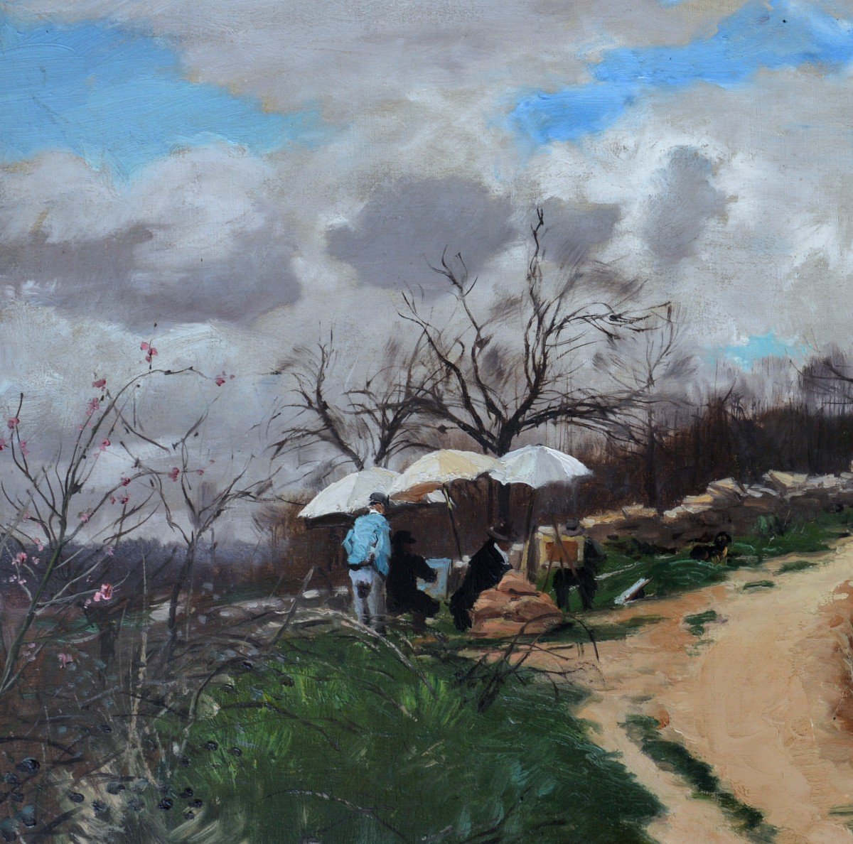 Sain Paul (1853-1908)"outdoor Painters, Road Des Carrières Lozère Paliseau" Avignon Saïn France-photo-2