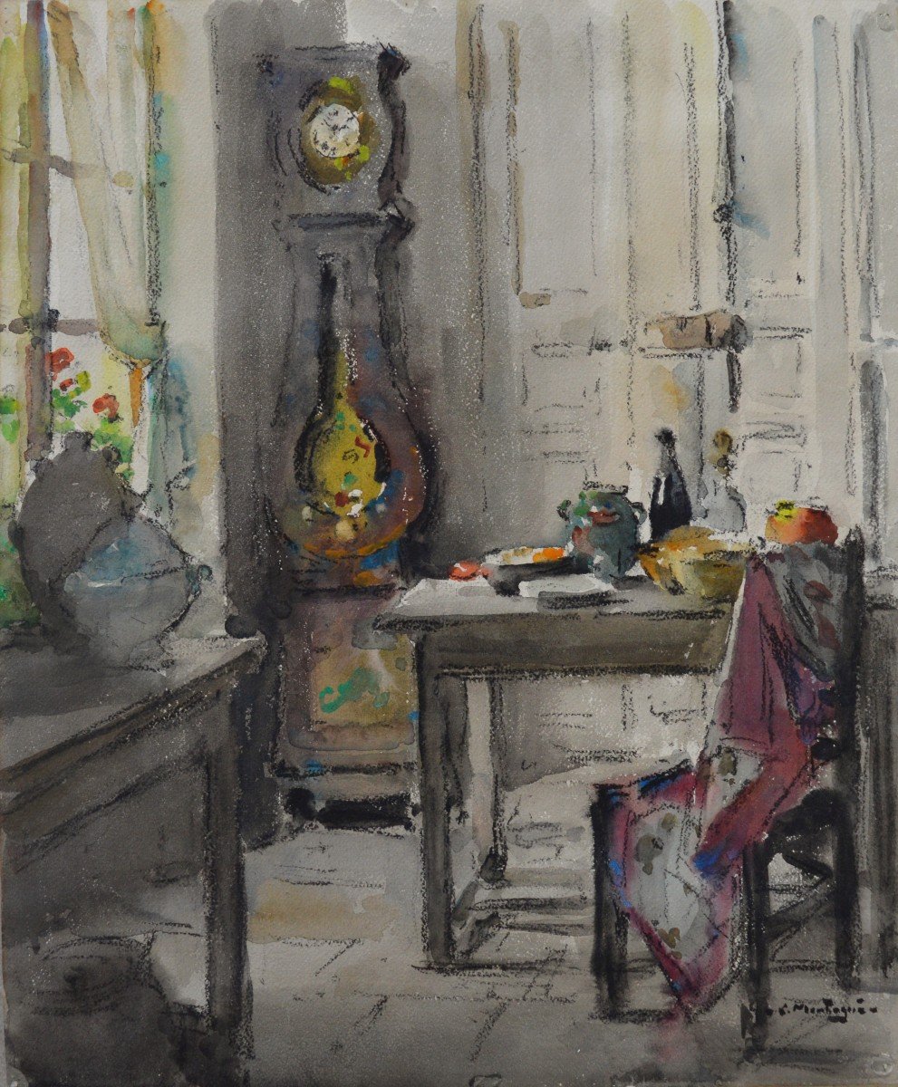 Montagne Louis Agricol (1879-1960) “the Old Clock” Avignon Les Angles Provence Pontmartin-photo-1