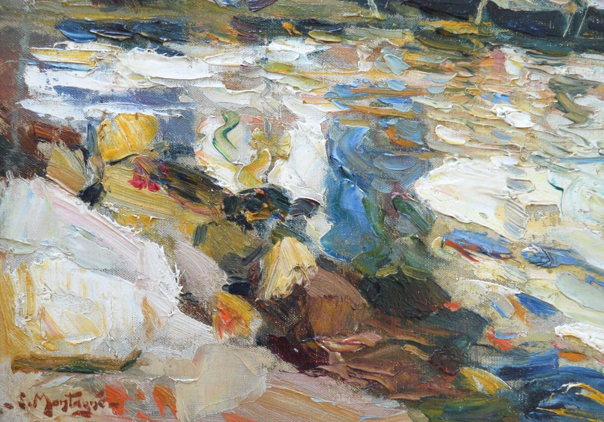 Montagne Louis (1879-1960) "pointe Du Brescon, Martigues" Avignon Provence Marseille Montagné-photo-3