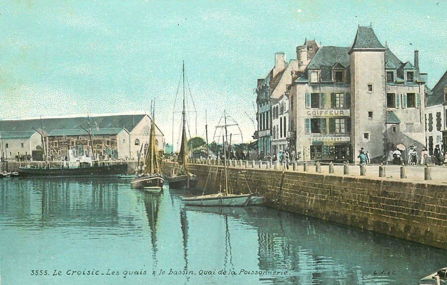 Reymond Carlos (1884-1970) "le Croisic, Quai De La Poissonnerie" Signac Manguin Guérande French-photo-3